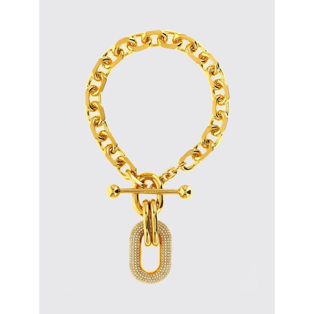 Rabanne Women Rabanne Choker Necklace In Gold-Tone Brass With Crystals And Logo